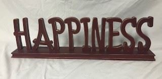 Can you buy Happiness? You can here. Solid resin painted Happiness reminder desk/table decor. 