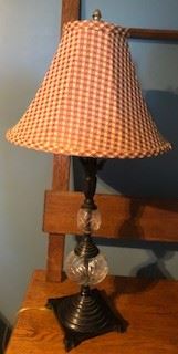 Cute lamp with blown glass accents. 