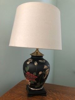Ceramic floral lamp