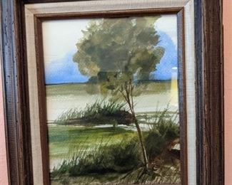 Framed Painting by D. Wood