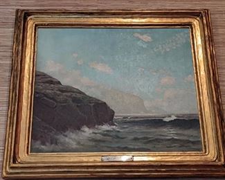 Framed Painting "Carey Cliffs West Coast of Ireland" by H. de Mareau