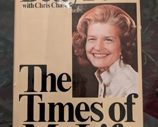 The Times of My Life by Betty Ford, autographed by Lady Bird Johnson