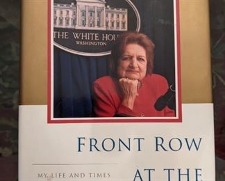 Front Row at the White House by Helen Thomas, autographed