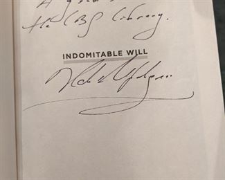 Indomitable Will by Mark Updegrove, autographed