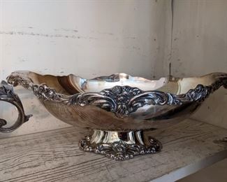 Silver Plate Pedestal Bowl