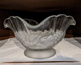 Frosted Glass Serving Bowl