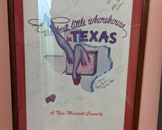 The Best Little Whorehouse in Texas Signed Poster