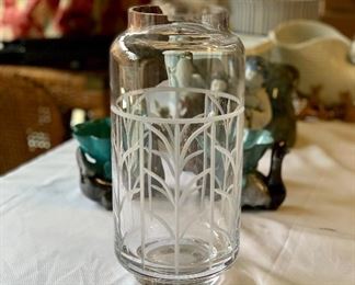 Tiffany and Co. etched glass vase