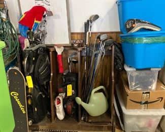 83 Golf Clubs and Golf Club Rack