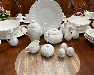 Coalport Countryware and some Wedgwood Countryware 23 place settings and serving pieces. Sold in 1 set of 12 6 pc place setting, 1 set of 12 6 pc placesettings ( missing 1 plate and 1 saucer) serving pieces priced separately. 