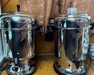 60 cup Stainless percolators in like new condition 