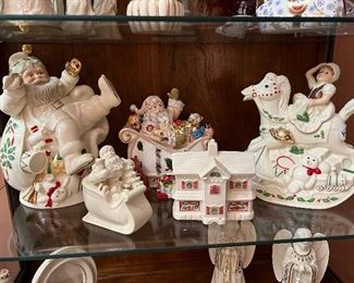 Lenox Christmas teapots and accessories 