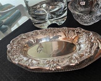 Assorted silver plate trays