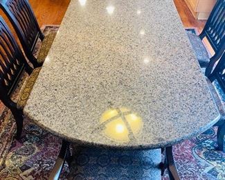 * $400
KITCHEN TABLE GRANITE TOP 
TABLE MEASURES 84”L x 42”W x 29.5”H