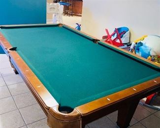 $1,500
IMPERIAL INTERNATIONAL POOL TABLE WITH LEATHER BASKETS / COMES WITH PING PONG TABLE 
POOL TABLE 98”L x 51”W x 32”H 
PING PONG TABLE TOP 108”L x 60”W