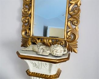 SMALL WALL MIRROR AND SHELF