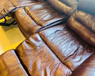 * $650
LEATHER SOFA WITH 2 SIDE RECLINERS
91”L x 36”D x 37”H 