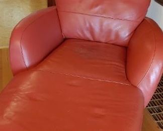 Leather settee