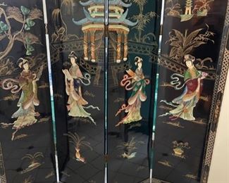 Pair of extremely unique full size screen panels 