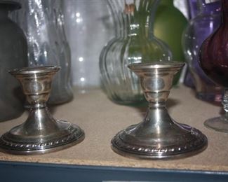 STERLING CANDLEHOLDERS