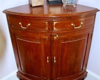 BEAUTIFUL ALL WOOD Corner Cabinet with 2 Doors & 2 Drawers and Shelf inside.  Comes with Original Key for Locked Closure.
