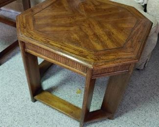 heavy wood end table