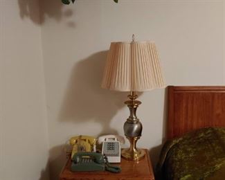 vintage wood nightstand