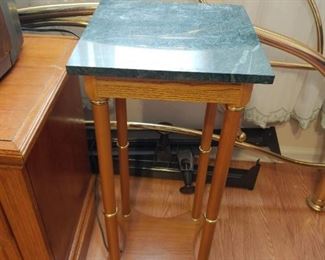 marble top plant stand