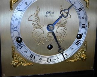 Chinoserie English Bracket Clock by Elliott of London (face detail)