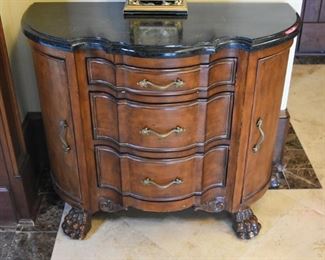 Lion claw foot server cabinet