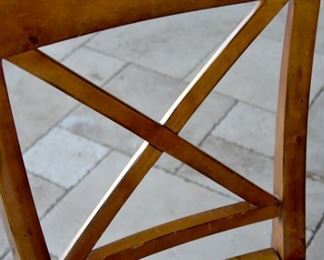 Dining table, 6/six chairs (chair back detail)