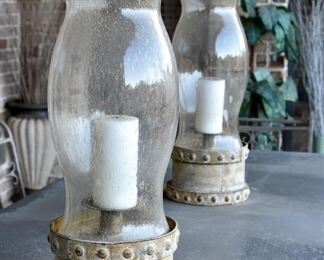outdoor hurricane candle holders (2/pair)
