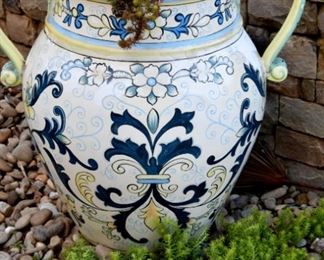big colorful outdoor plant pot