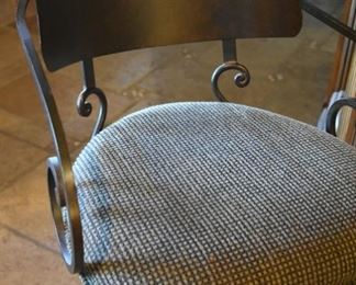 barstool (2/two--matching frames, different fabrics)