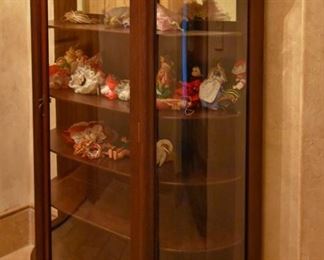 beautiful display cabinet with curved glass 