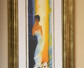 framed art (pair), signed and numbered