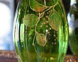 large green glass vase (detail)