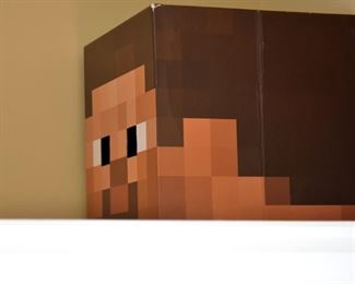 cardboard head of "Minecraft" Steve
