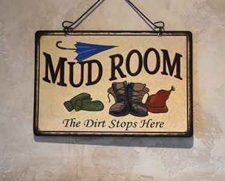 Mud Room sign