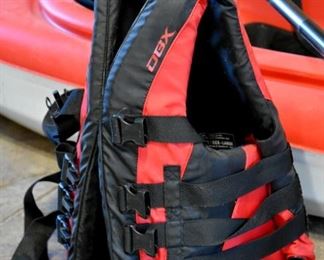 red life vest, DBX 
