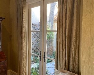 Living area drapes and hardware.