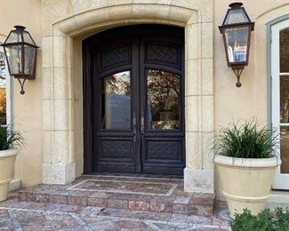 Incredible 2 day sale- includes these gorgeous front doors and the  Cantera stone surround. 