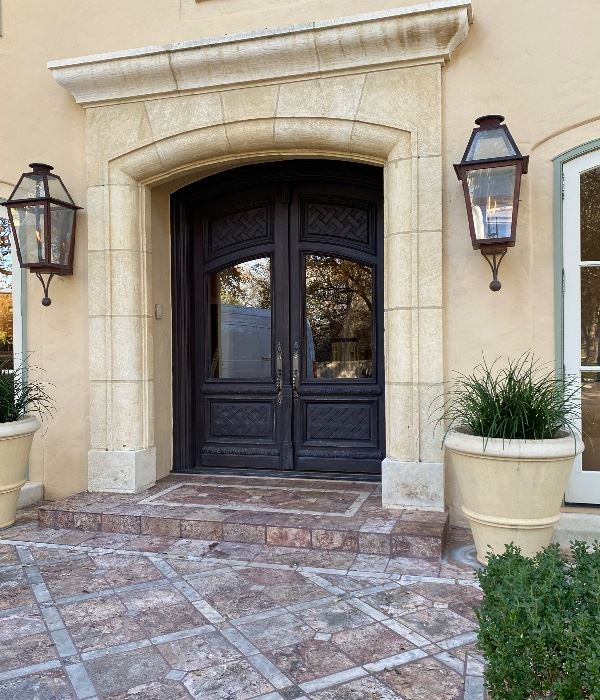 Incredible 2 day sale- includes these gorgeous front doors and the  Cantera stone surround. 