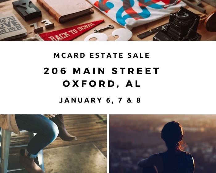 Estate/Tag Sale Inside Private Home in Oxford, AL starts on 1/6/2022