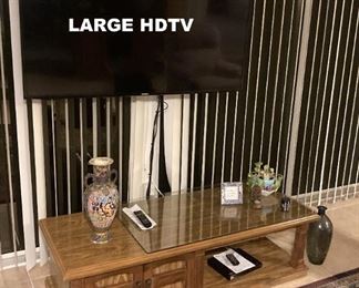 AS STATED. LONG OCCASIONAL TABLE AND MORE DECOR ITEMS