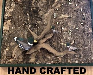 AS STATED. THE BIRDS ARE HAND CARVED WOOD