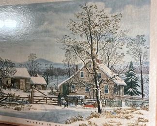 NARRAGANSETT BREWING COMPANY FRAMED PRINT - ADVERTISING PROMOTIONAL ITEM FOR DEALERS. SIGNED IN LOWER RIGHT CORNER