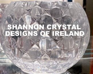 SHANNON CRYSTAL BOWL. OR VOTIVE CANDLE HOLDER.