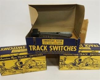1156	AC GILBERT O GAUGE TRACK AMERICAN FLYER TRACK SWITCHES LOT
