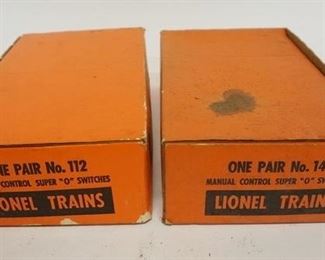 1187	LIONEL O GAUGE SWITCHES #112 & 142 SWITCHES

